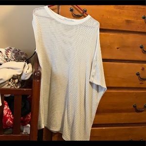 Knitted half tank top Half 3/4 length